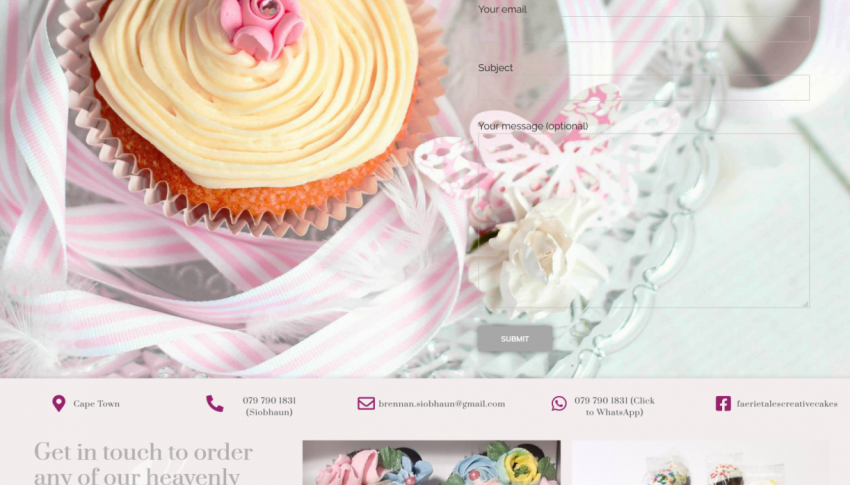 Faerie Tales Creative Cakes - WordPress web design Cape Town