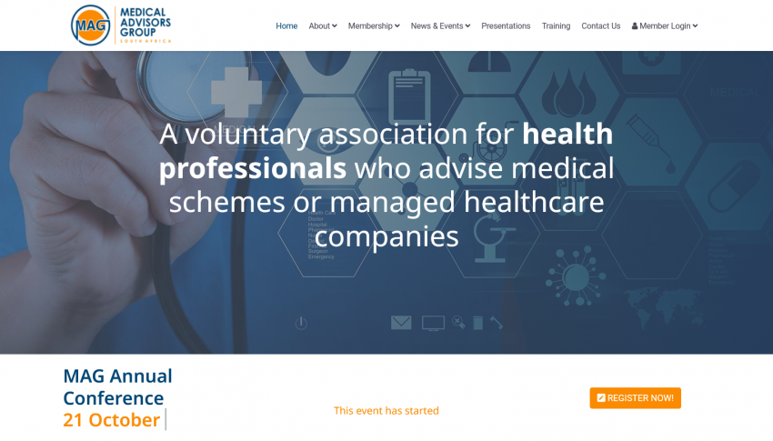 Medical Advisors Group joomla web design in Cape Town