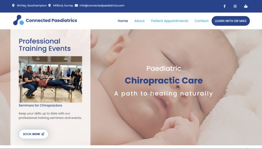 WordPress web design for Connected Paediatrics